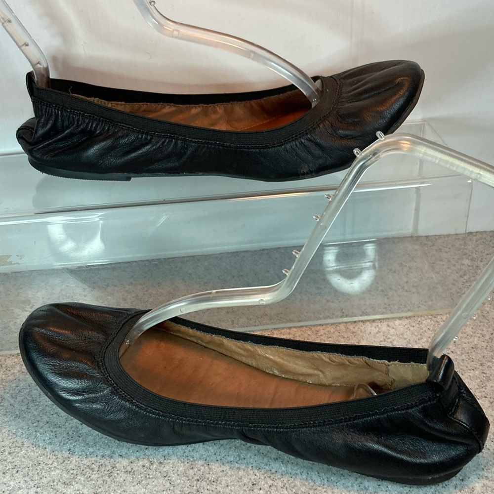 Brian James flat leather black slipper shoes. Fc 2